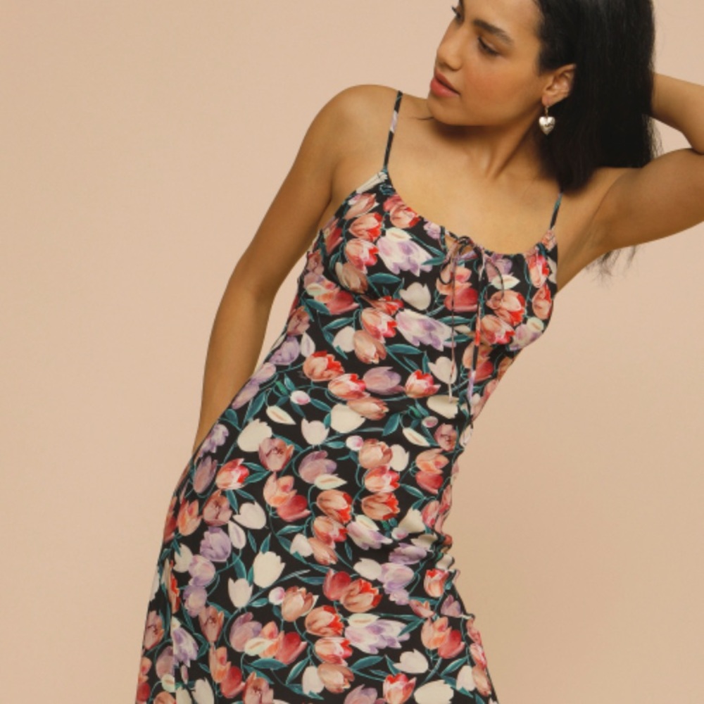 NWT Rouje Icon Spaghetti strap midi dress